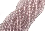 100 Lt Lavender Glass Faceted Fire Polished Round Beads 4MM