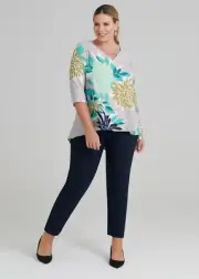 [ TS TAKING SHAPE ] Womens Floral Print Top NEW + TAGS RRP$129.95 | Size AU 16