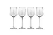 4PK Tempa Jaxon Clear Geometric Wine Alcohol Drinking Glass Glassware 9x24cm