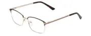 Ernest Hemingway H4837 Cateye Semi-Rimless Eyeglasses Brown Silver/Tortoise 53mm