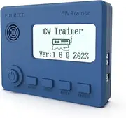 Mini CW Trainer Morse Code Trainer with Display, Moore Simo Wales Code Shortwave Radio Telegraph Key Car Key Learning CW Radio for Telegraph Practice with Charging Cable (Blue)