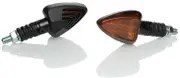 Booster Mini, turn signals , color: Black Orange/Dark-Tinted , size: Short