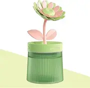 Portable Mini Humidifier Bedroom Humidifier 260ml Large Capacity, Landscape Design, Two Spray Modes and Color Night Light, Suitable for Bedroom, Baby Room, Office and Study Room (Sunflower Green)