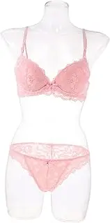[AKOOSY] 1Set Lace and Panty for Women Underwear Comfortable and Lace for Special Nights Valentine Day Honeymoon Elegant Design for Beach Wear Pink