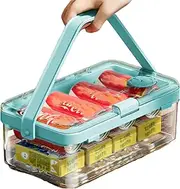 Serving Tray with Lid and Handle, Picnic Snack Box Container, Storage Tray for Picnic Serving, Sealed Storage Organiser for Hiking, Camping, Kitchen, Picnics and Travel