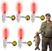 Reusable Alarms Set 5 With Bells - Bright Alerts Glow Stick For Night | Clip Light For Camping Bonfire Survival Hiking