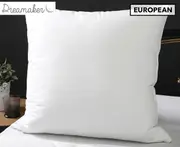 Dreamaker Down Alternative Microfibre European Pillow - 65 X 65 Cm