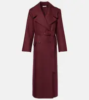 [CO] CO Double-breasted virgin wool coat AU 14 burgundy