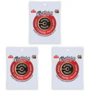 3x Martin Guitar Authentic Treated Strings 92/8 Phosphor Bronze MA540T Light