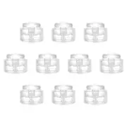 10pcs Plastic Cord Lock Double Hole Spring Cord Toggle Stopper Slider End, Clear