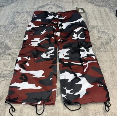 New Military Red Multi Camo BDU Women’s Paratroopers Cargo Pants Rothco