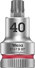 Wera 8767 B HF 3/8-Inch Drive Torx Bit Socket with Holding Function, TX 40 Tip Size x 35 mm Length