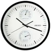 在飛比找蝦皮購物優惠-【天龜】SEIKO 指針式 溫.溼度 靜音 時鐘 掛鐘 QX