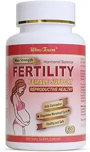 Female Fertility Supplement, Fertility Tablet for Women with Prenatal Vitamins Support Hormone Balance & Conception, 60 Tablets