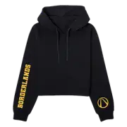 Borderlands Women's Cropped Hoodie - Black