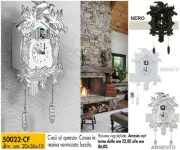 Lowell Cuckoo Clock Black Quartz Wall Bird Mobile and Sounds