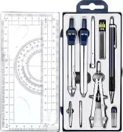 Outus 13 Pcs Geometry Set Compass Geometry Tools Math Compass and Protractors