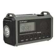 HanRongDa HRD-905 Emergency Radio Solar Crank Power Bank 10000mAh AM FM SW Weather Band LED Flashlight SOS Alarm Portabl