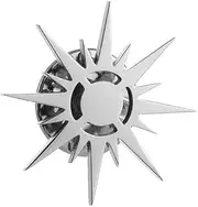 [LLYANZ] Gold Plating Sunshine Sun Stainless Steel Brooch for Men Shirt Badge Lapel Pins Clips
