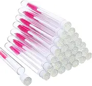 60 Pieces Mascara Wand Tube Set 30 Diamond Empty Eyelash Brush Tubes Spoolies 30 Mascara Wand Lash Extension Brushes Applicators Makeup Tools (110 mm, Iridescent)