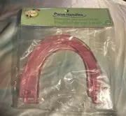 DRITZ CLEAR Pink ACRYLIC PURSE HANDLES BAG BOUTIQUE SASSY BAG