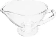 ASAKKURA Glass Sauce Boat Gravy Dispenser with Handle Glass Sauce Pitcher for Restaurants and Home Use