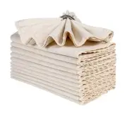 Natural Color Blend Cotton Linen 18" x 18" (Set of 1) Natural - With Lace