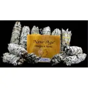 AzureGreen RSWS12 3.5 in. Baby White Sage Smudge Stick - 12 Packs