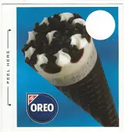 Christie Oreo Cone, STYLE 2, Ice Cream Truck Decal/Sticker, 4 1/2" X 5 1/4"