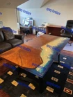 Ocean Walnut Epoxy Table Kitchen & Dining Room Decor Furniture