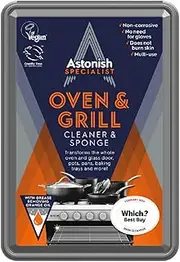 Astonish Oven & Grill Cleaner (250g) and Oven Surface Sponge - Power Through Grease and Burnt-on Food for Easy Oven Cleaning