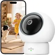 youkey 2.5K Indoor Cameras for Home Security, 5ghz WiFi Pet Camera, Baby Monitor with 5GHz/2.4GHz Dual-Band WiFi 6, Bluetooth Pairing, Night Vision, AI Human/Pet/Baby Crying Detection, No Monthly Fees