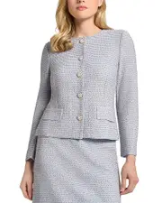 Misook Textured Stripe Knit Jacket