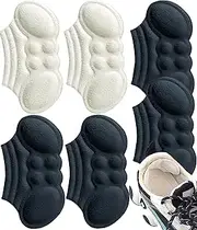 Heel Grips for Shoes Too Big - 6 Pieces Heel Cushion Inserts for Loose Shoes, 5D Heel Pads/Protectors/Shoe Filler for Tighter Fit for Men and Women