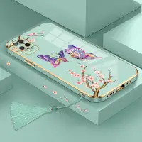 在飛比找蝦皮購物優惠-外殼 oppo a54手機殼電鍍直邊矽膠手機殼精美蝴蝶紋送流