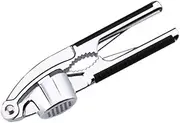 Garlic Press Walnut Opener Mincer Chopper Tool for Effortless Crushing Easy to Clean Dishwasher Safe for Garlic Ginger Preparation Black