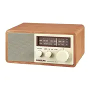 Sangean Hi-fi Tabletop Retro Wooden Cabinet Am/fm Analog Radio Receiver (wr11pt)