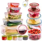 28Pcs Airtight Food Storage Containers BPA Free Meal Prep Microwave Safe