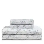 Calvin Klein Printed Cotton Sateen 4 Piece Sheet Set, King