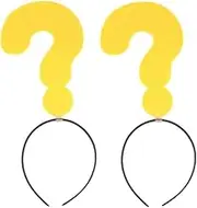 2Pcs Funny Question Mark Headband Funny Hairband Creative Hair Accessories Photo Booth Props for Parties Festivals and Costume Events