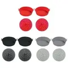 4Pcs Round Air Fryers Silicone Liners 8inch Reusable Air Fryers Inserts Air
