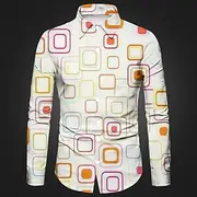 Retro Vintage 1970s Shirt Disco Geometic Psychedelic Men's Halloween Carnival Music Festival Pride Parade Retro Theme Party Adults' Shirt