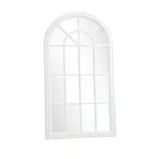 Oikiture 130x70cm Wooden Window Mirror Wall Mirrors White