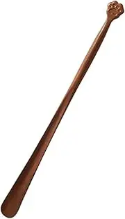 [APOQNCH] Shoe Horn for Women Creative Cat Claw Shape Long Handle Shoe Helper, Home Black Walnut Shoe Lifter, Birthday Present