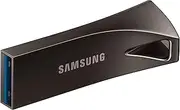[Samsung] BAR Plus 3.1 USB Flash Drive, 128GB, 400MB/s, Rugged Metal Casing, Storage Expansion for Photos, Videos, Music, Files, MUF-128BE4/AM, Titan Grey