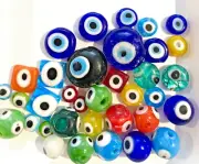 40pcs Evil Eye Glass Beads mix: Mosaic Art, bracelets necklaces
