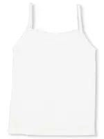 Mini Mango Girls Pointelle Cami, White, Size 3
