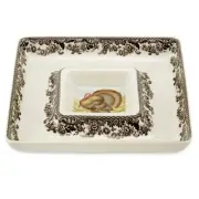 Spode Woodland Turkey 12" Square Chip And Dip Serving Platter New In Box