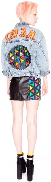 [Joyrich] x Giza Geometric Denim Jacket