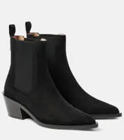 [Gianvito Rossi] Gianvito Rossi Wylie suede ankle boots AU 9 black